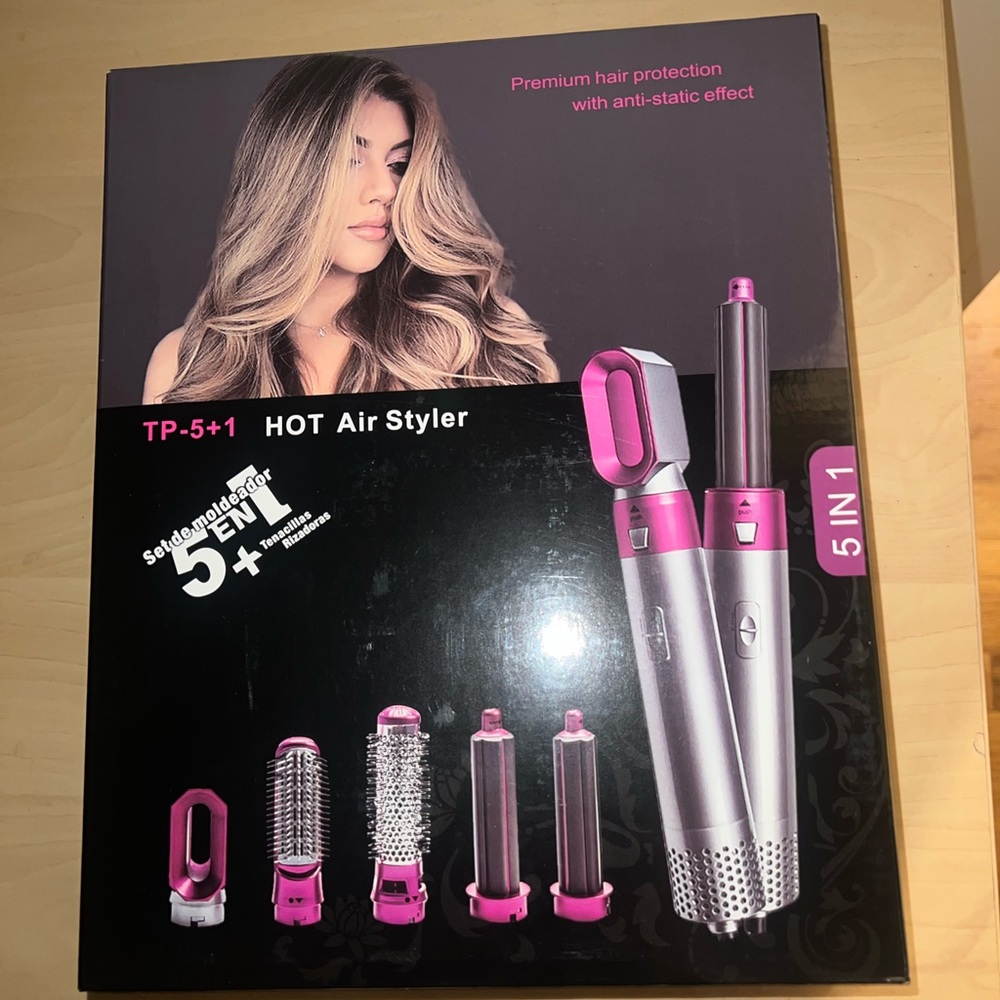 5 in 1 dryer curler and brush .